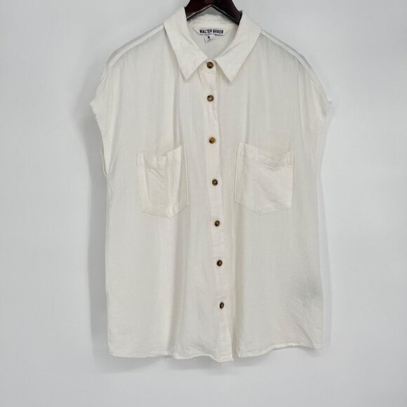 WALTER BAKER Sylvia Top In White Size‎ Medium - Picture 1 of 9